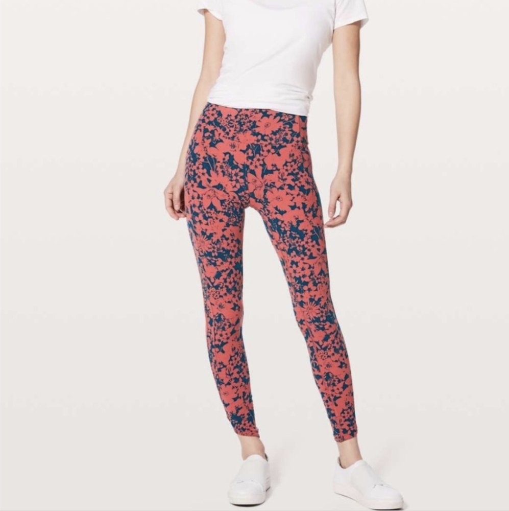 Lululemon All You Do Tight *25" Efflorescent Dark Canyon Onyx Blue 6
